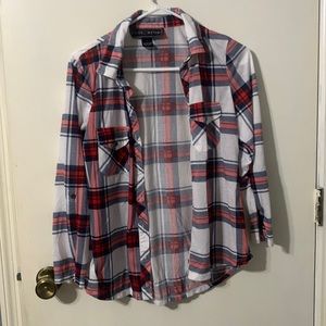 L white red and blue Polly&Esther flannnel